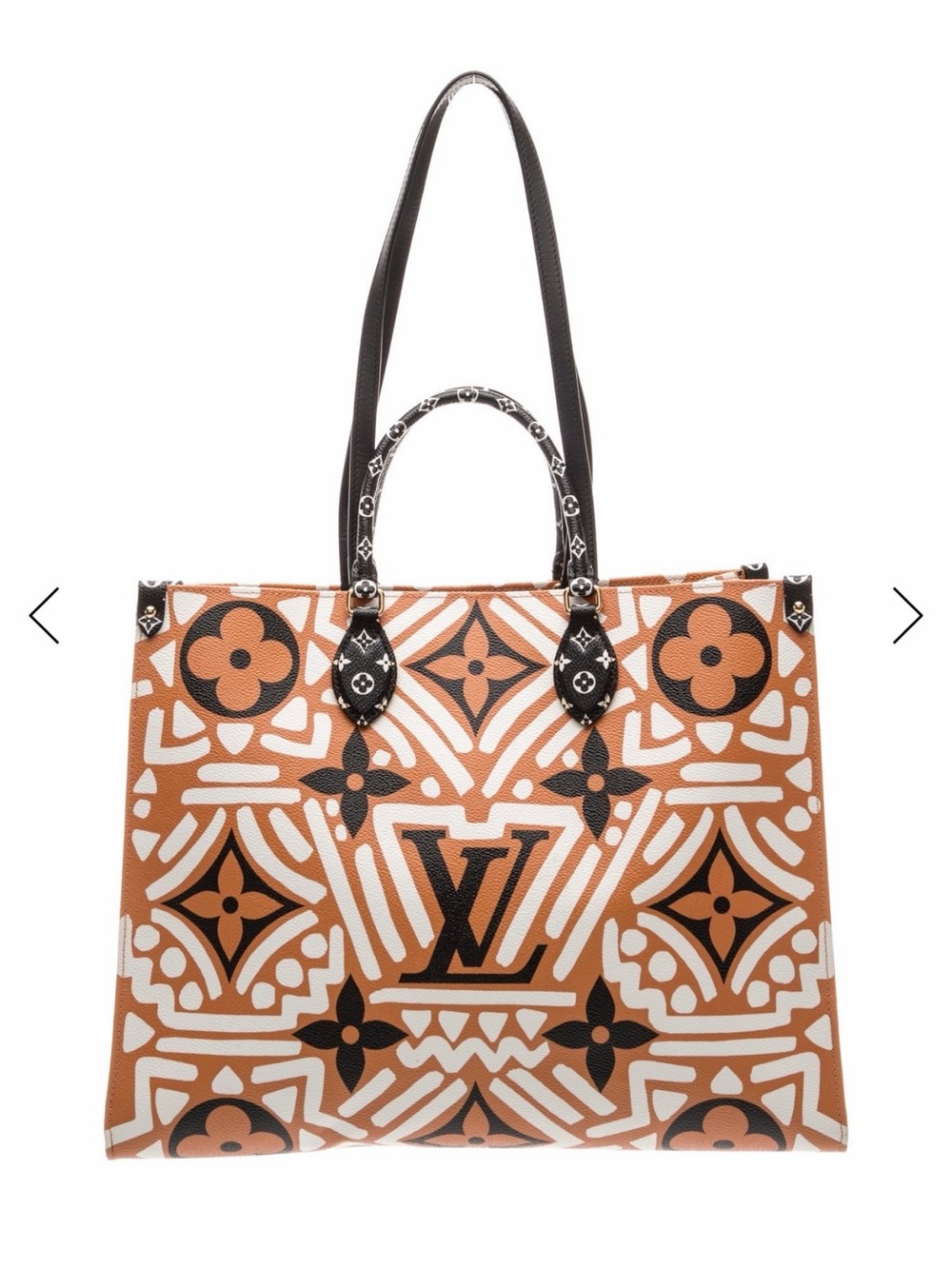 Louis Vuitton Orange, Black & White Monogram Reversible OnTheGo Tote